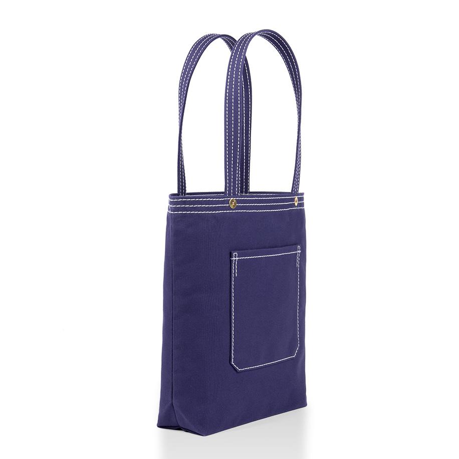 【一澤信三郎帆布】綿帆布製手さげかばん No.117 紺｜京都 東山 帆布かばん 人気ブランド[ 縦型手さげかばん 一つひとつ手作り シンプル 丈夫で長持ち 人気 おすすめ かばん 鞄 ギフト プレゼント お取り寄せ 通販 送料無料 ふるさと納税 ]