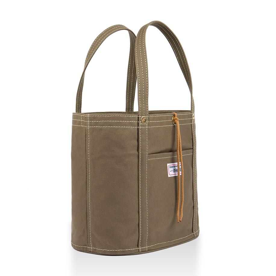 【一澤信三郎帆布】綿帆布製手さげかばん No.168(中) オリーブ｜京都 東山 帆布かばん 人気ブランド[ 手さげかばん 一つひとつ手作り シンプル 丈夫で長持ち 人気 おすすめ かばん 鞄 ギフト プレゼント お取り寄せ通販 送料無料 ふるさと納税 ]