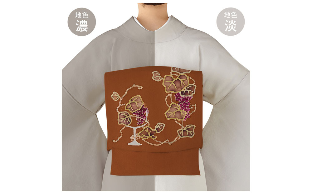 【和装振興応援プロジェクト】歳時記11月2「ボンジョレーヌーボ」京手描友禅 染帯｜染帯 着物 織物 人気 おすすめ [ 手描友禅 帯 染匠 職人 歳時記 人気 おすすめ ギフト プレゼント お取り寄せ 通販 送料無料 ふるさと納税 ]