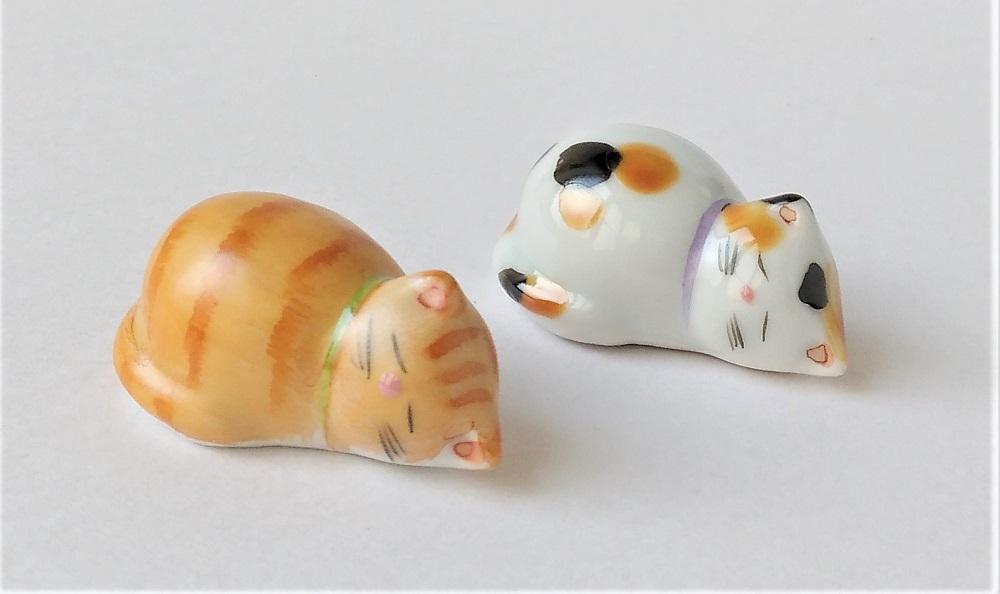 【ギャラリー洛中洛外】のんびりお昼寝ネコちゃんのお箸置き ひだまり猫箸置