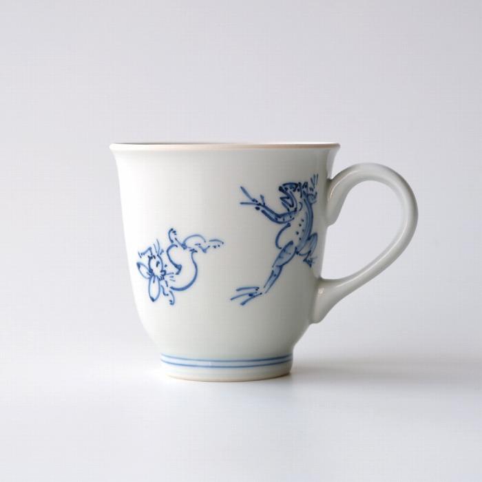 【たち吉】鳥獣戯画 マグ 染付