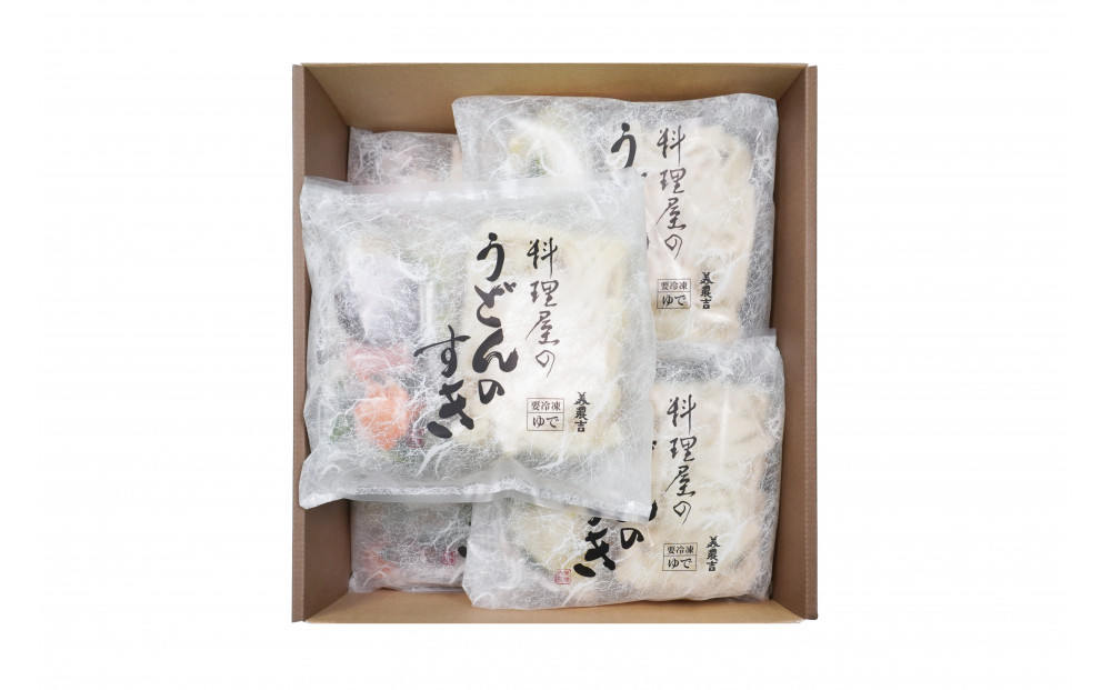 【京料理 美濃吉】うどんのすき＜5個セット＞［ 京都 老舗 料亭 うどん 煮込み 京料理 人気 おすすめ 出汁 鴨 つくね グルメ ギフト 贈答用 お取り寄せ 通販 送料無料 ふるさと納税 ］(US-50B)