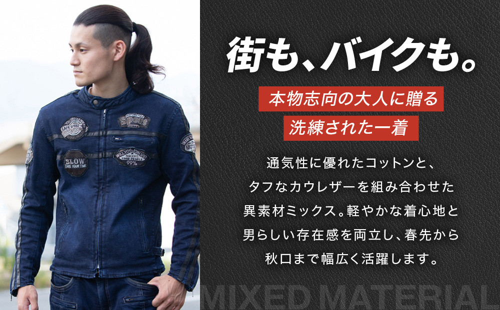 【デグナー】コットンジャケット[23SJ-6]〈ネイビー・Lサイズ〉｜京都 バイクギア 人気ブランド バイク［ 京都 バイク バイクギア 人気 おすすめ ツーリング ライダー バイカー お取り寄せ 送料無料 ふるさと納税 ］