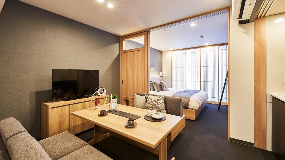 【MIMARU京都　新町三条】平休日1泊食事なし 2～4名宿泊券《1ベッドルームファミリーアパートメント》