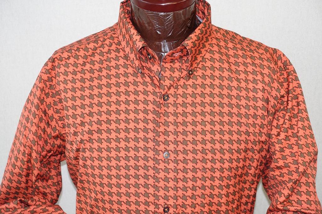 【鷲野染工場】メンズシャツ（千鳥格子） Ｌサイズ