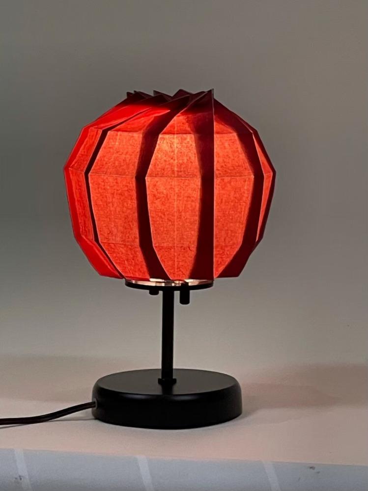 【イノベーティブクラフトワークス】折灯華 BONBORI maru -M- 色和紙 10cm ポール付スタンドタイプ