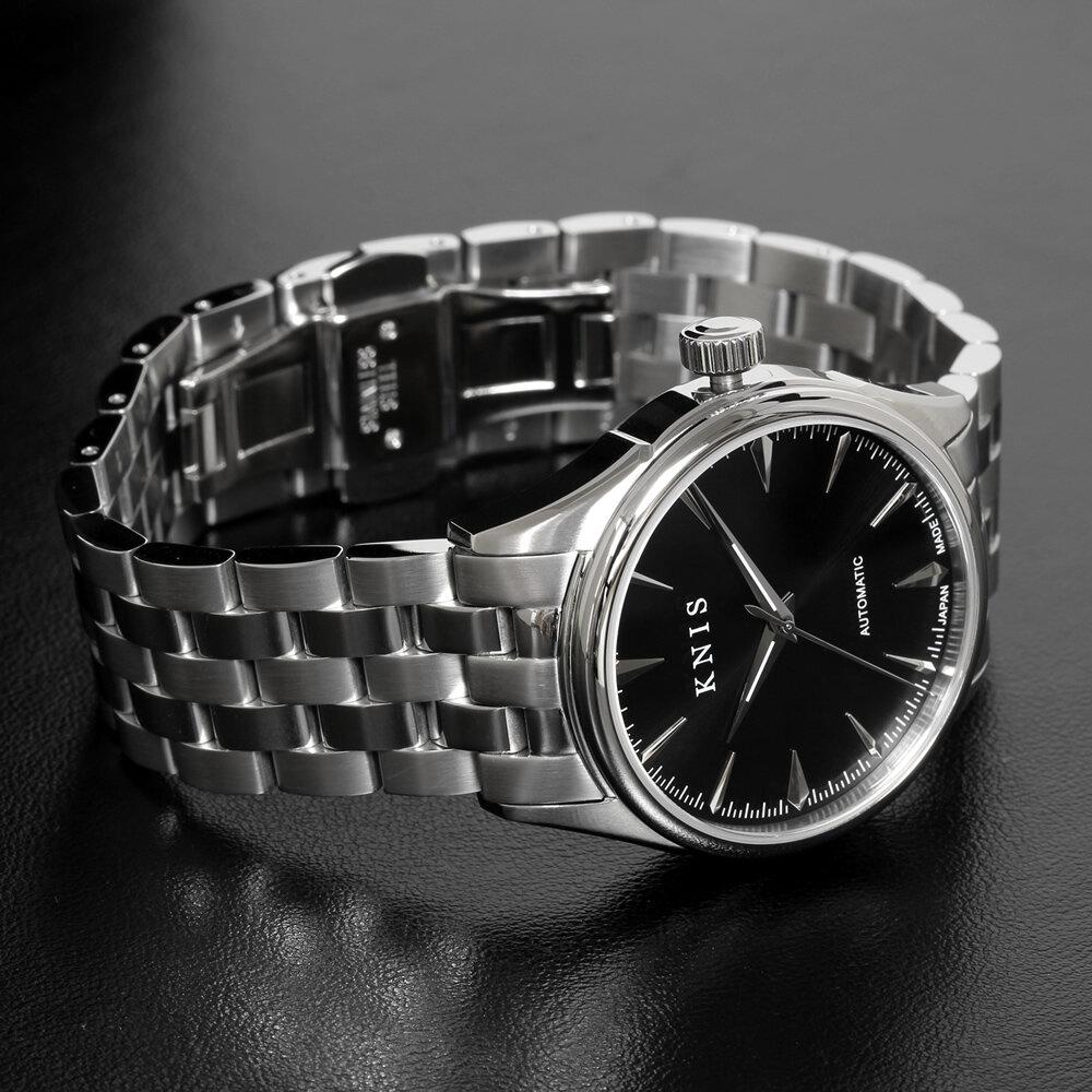 【KNIS KYOTO】サンレイダイアル 日本製 自動巻き 腕時計 ブラック［ 京都発 腕時計 ブランド おしゃれ 人気 おすすめ ウォッチ 時計 高級 ファッション お取り寄せ 通販 ニス ふるさと納税 ］