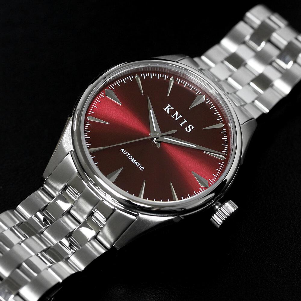 【KNIS KYOTO】サンレイダイアル 日本製 自動巻き 腕時計 レッド［ 京都発 腕時計 ブランド おしゃれ 人気 おすすめ ウォッチ 時計 高級 ファッション お取り寄せ 通販 ニス ふるさと納税 ］