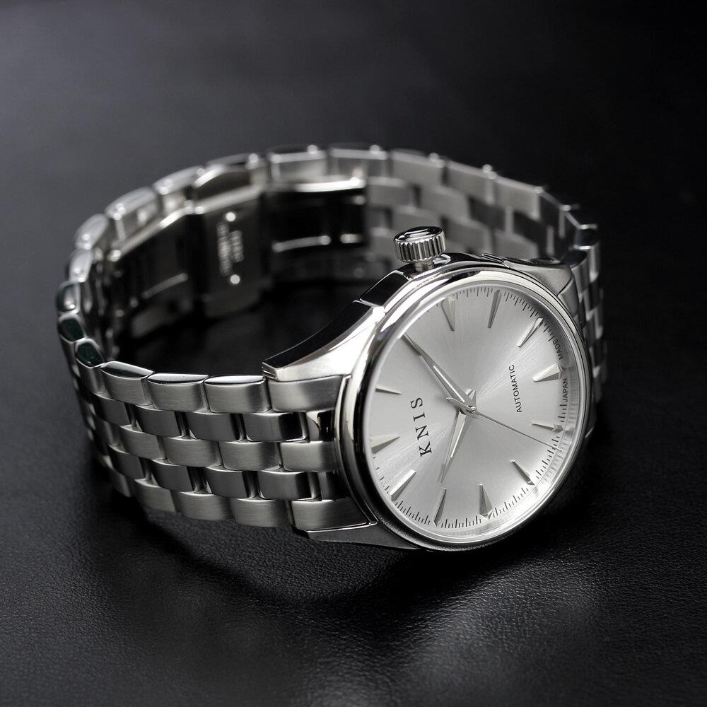 【KNIS KYOTO】サンレイダイアル 日本製 自動巻き 腕時計 ホワイト［ 京都発 腕時計 ブランド おしゃれ 人気 おすすめ ウォッチ 時計 高級 ファッション お取り寄せ 通販 ニス ふるさと納税 ］