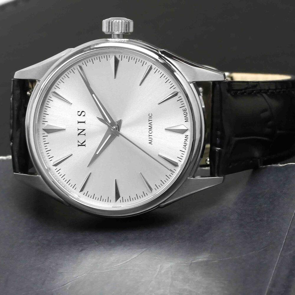 【KNIS KYOTO】サンレイダイアル 日本製 自動巻き 腕時計 革ベルト レザーホワイト［ 京都発 腕時計 ブランド おしゃれ 人気 おすすめ ウォッチ 時計 高級 ファッション お取り寄せ 通販 ニス ふるさと納税 ］