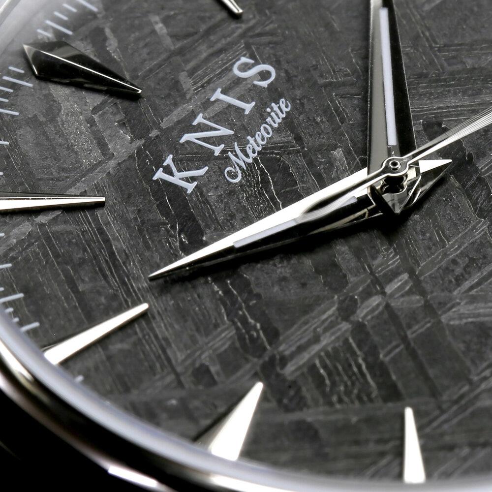 KNIS KYOTO】 KNIS ニス メテオライト 日本製 自動巻き 腕時計 革ベルト レザー ブラック: 京都市ANAのふるさと納税