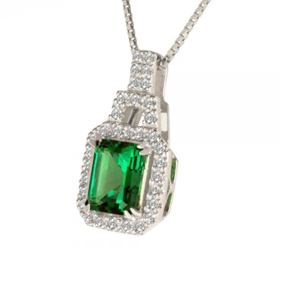 【高島屋選定品】＜京セラ＞クレサンベール＜エメラルド／ダイヤモンド／プラチナ＞PT900 PT850 ペンダント エメラルドカット 5月誕生石 ［ 京都 宝石 ジュエリー 人気 おすすめ 高級  特別 おしゃれ ファッション ブランド ダイヤ エメラルド ］