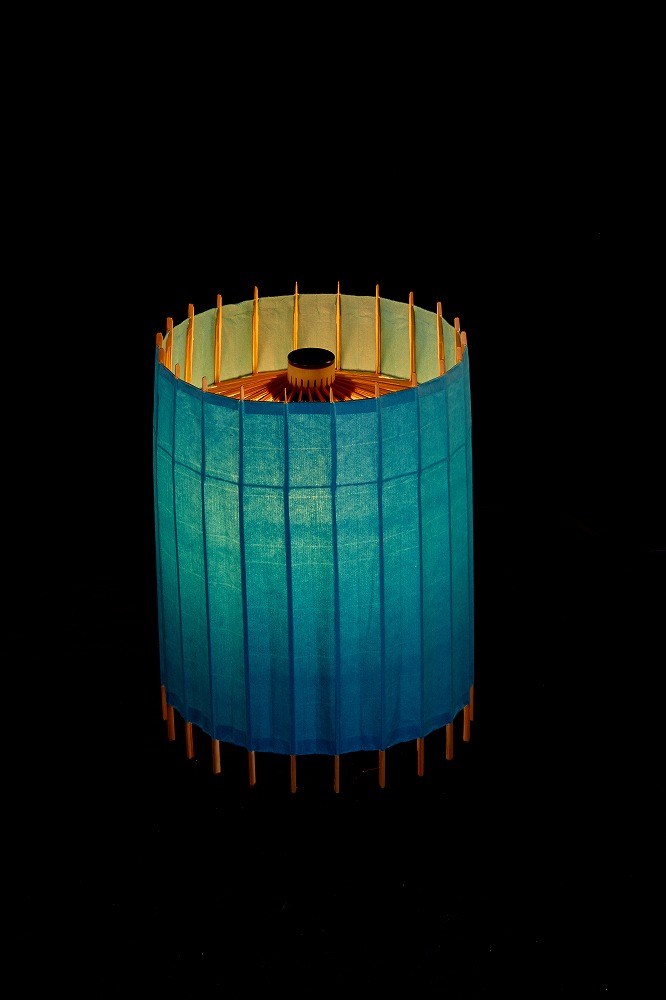 【日吉屋】自立式テーブルスタンド照明 和紙の色（空色）