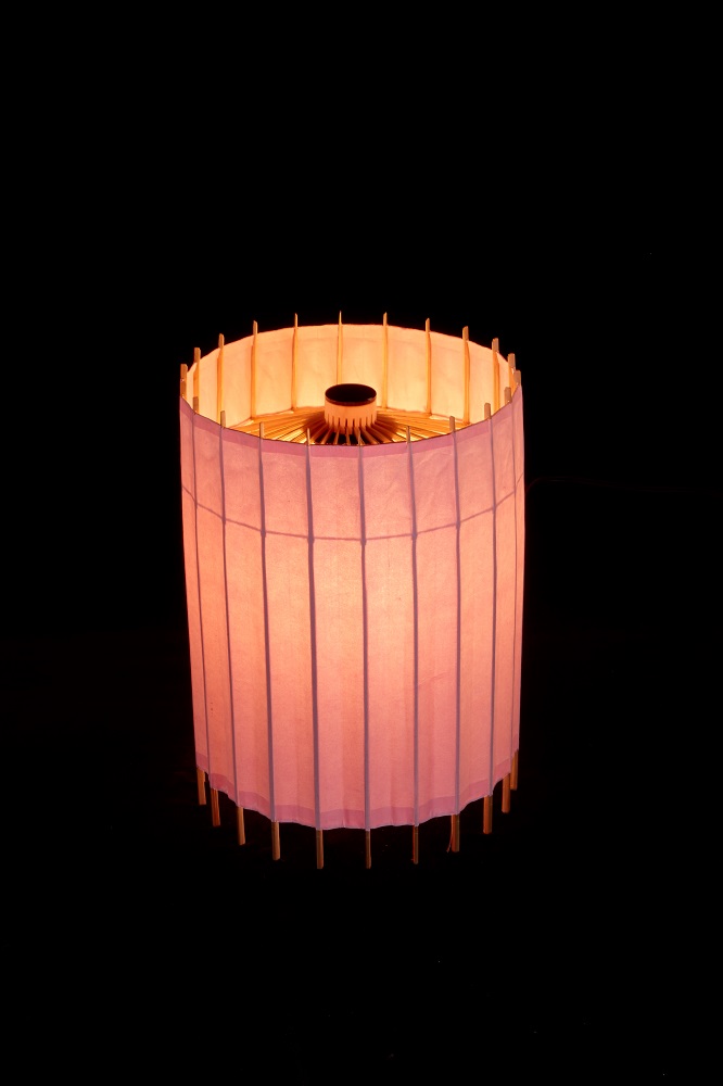 【日吉屋】自立式テーブルスタンド照明 和紙の色（朱鷺色）