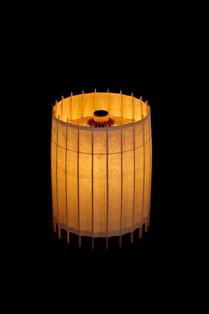 【日吉屋】自立式テーブルスタンド照明 和紙の色（白茶色）