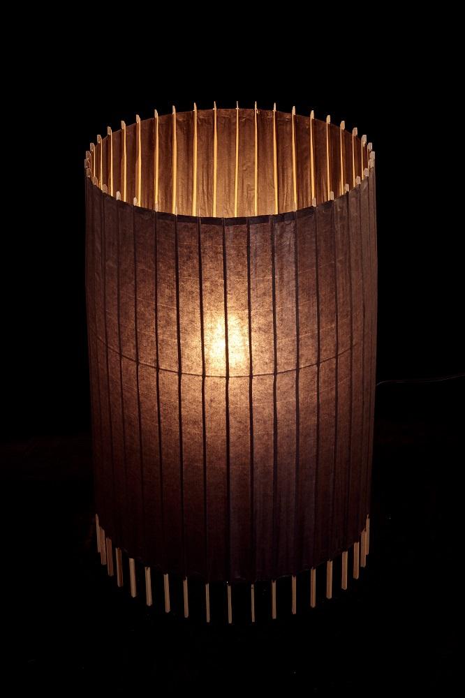 【日吉屋】自立式スタンド照明 和紙の色（黒）