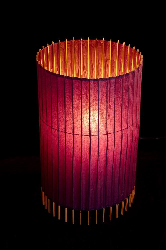 【日吉屋】自立式スタンド照明 和紙の色（紫）