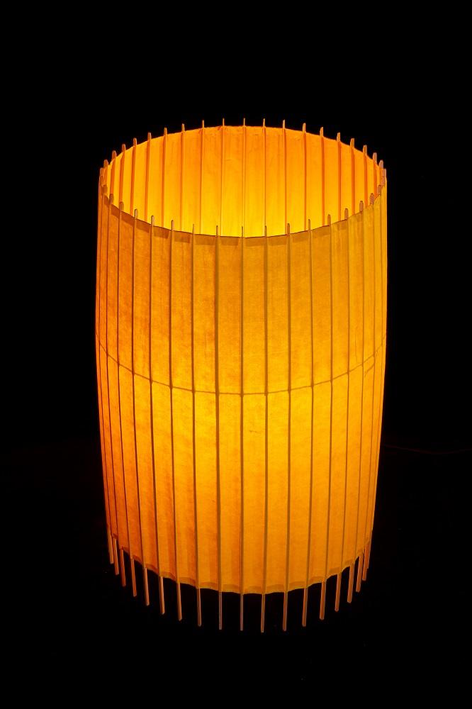 【日吉屋】自立式スタンド照明 和紙の色（山吹色）