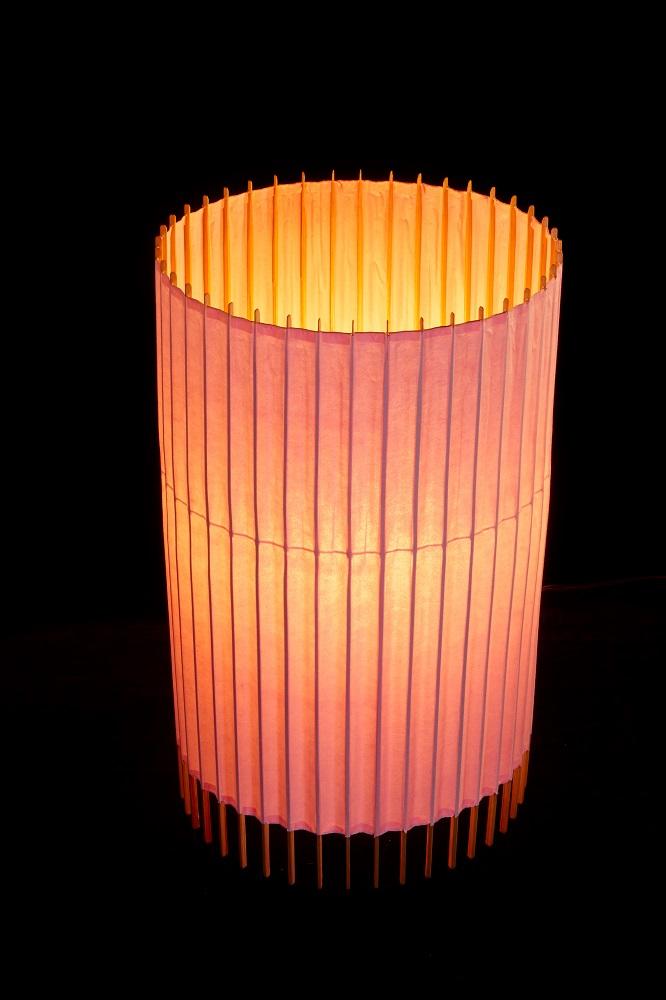 【日吉屋】自立式スタンド照明 和紙の色（朱鷺色）