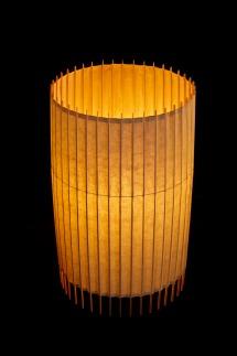 【日吉屋】自立式スタンド照明 和紙の色（白茶色）