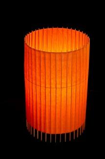 【日吉屋】自立式スタンド照明 和紙の色（蜜柑色）