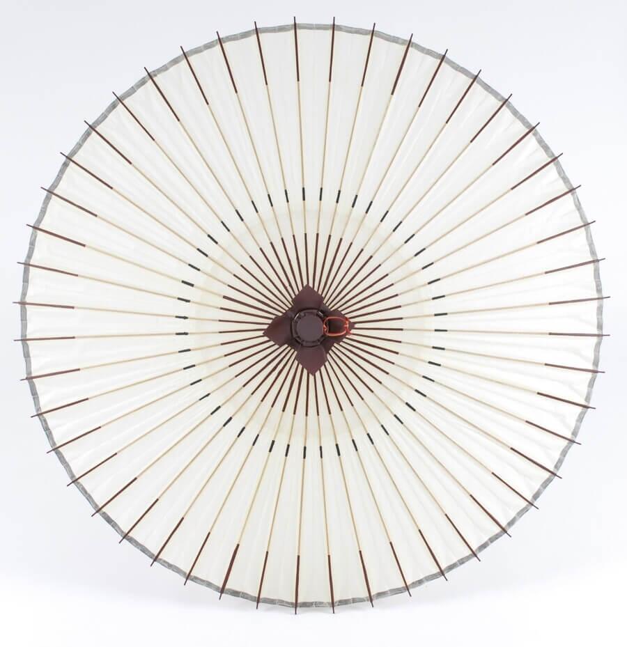 【日吉屋】特選番傘（白） 名入れあり（タイプA・C)