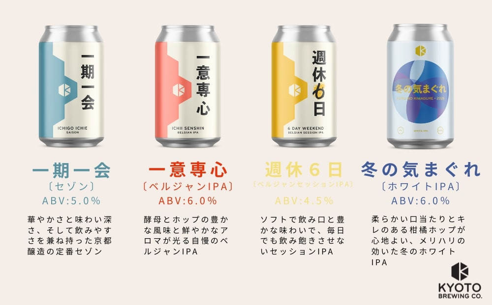 【京都醸造】季節のクラフトビールギフトセット(6本入)｜地ビール 京都ビール 人気セット ［ 京都 ビール 小さな醸造所 クラフトビール ギフトセット 350ml ベルギー×アメリカスタイル 人気 おすすめ 缶ビール ギフト プレゼント 贈答 お取り寄せ 通販 送料無料 ふるさと納税 ］