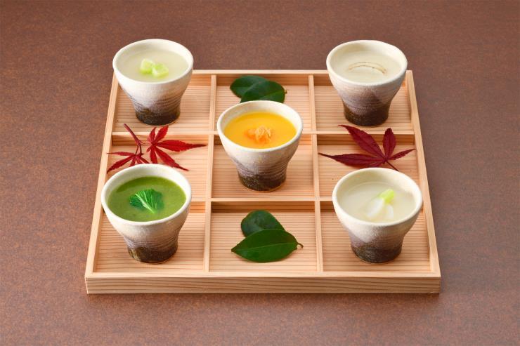 【下鴨茶寮】「料亭のすりながし」旨み広がる5つの味わい 5袋 各180ml［ 京都 老舗 料亭 ポタージュ スープ 人気 おすすめ グルメ 京料理 京懐石 ギフト プレゼント お取り寄せ 通販 送料無料 ふるさと納税 ］