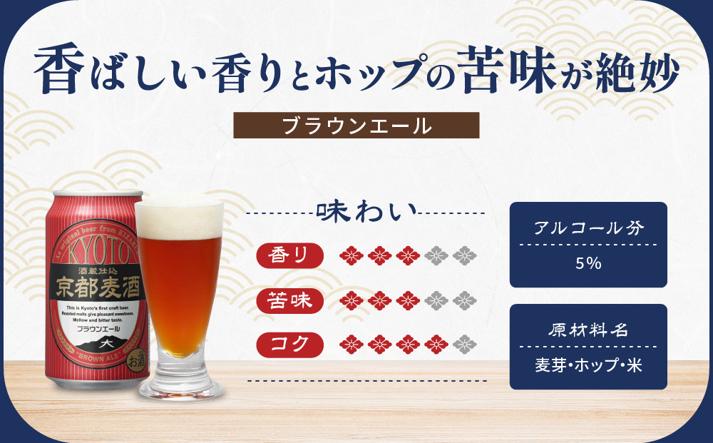 【黄桜】京都麦酒ブラウンエール（350ml缶×24本）［ キザクラ カッパ 京都 お酒 麦酒 ビール 缶ビール クラフトビール 地ビール ご当地 人気 びーる さけ beer BBQ 宅飲み 家飲み 晩酌 おすすめ 定番 ギフト プレゼント 贈答 飲み比べ セット ご自宅用 お取り寄せ おいしい ふるさと納税  ］