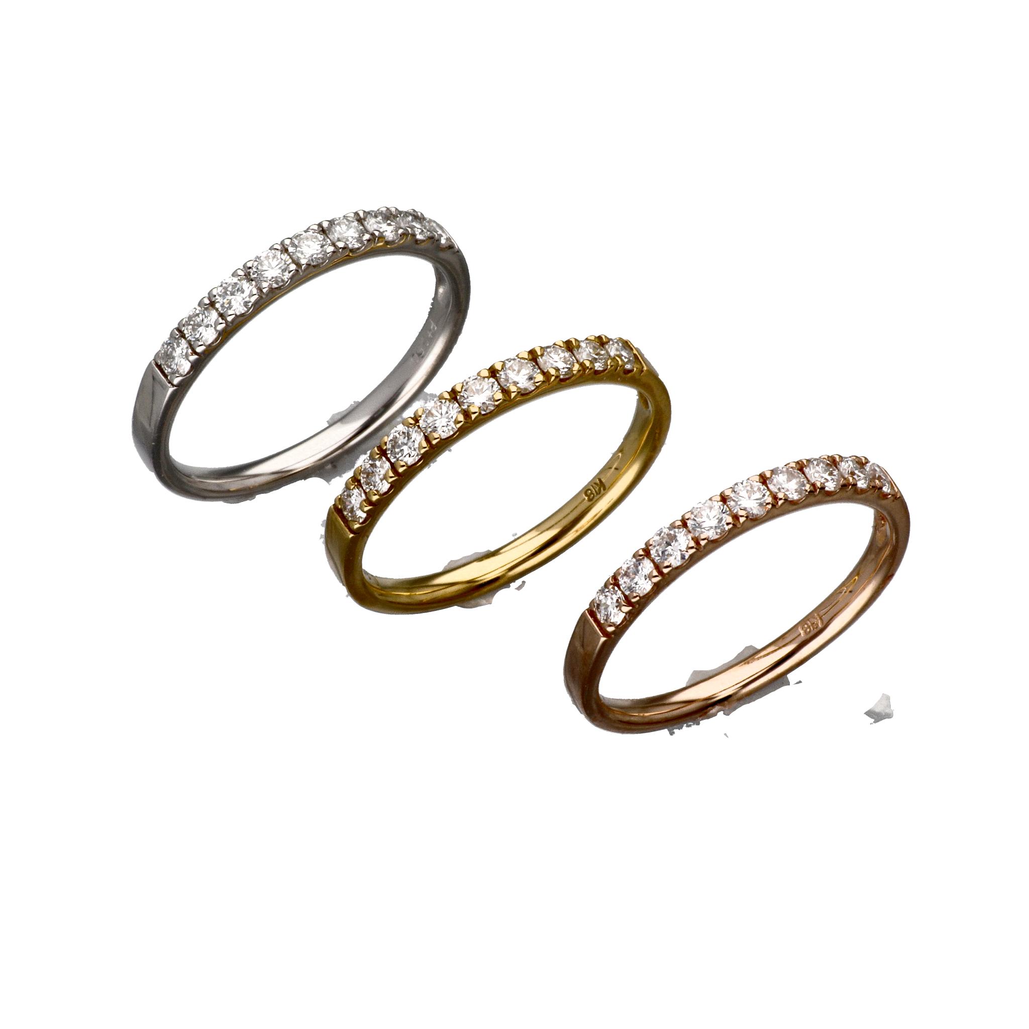 【京セラ】天然ダイヤモンド リング【ハーフエタニテイ/一文字/PT/プラチナ/4月誕生石/B11D4068-FU】