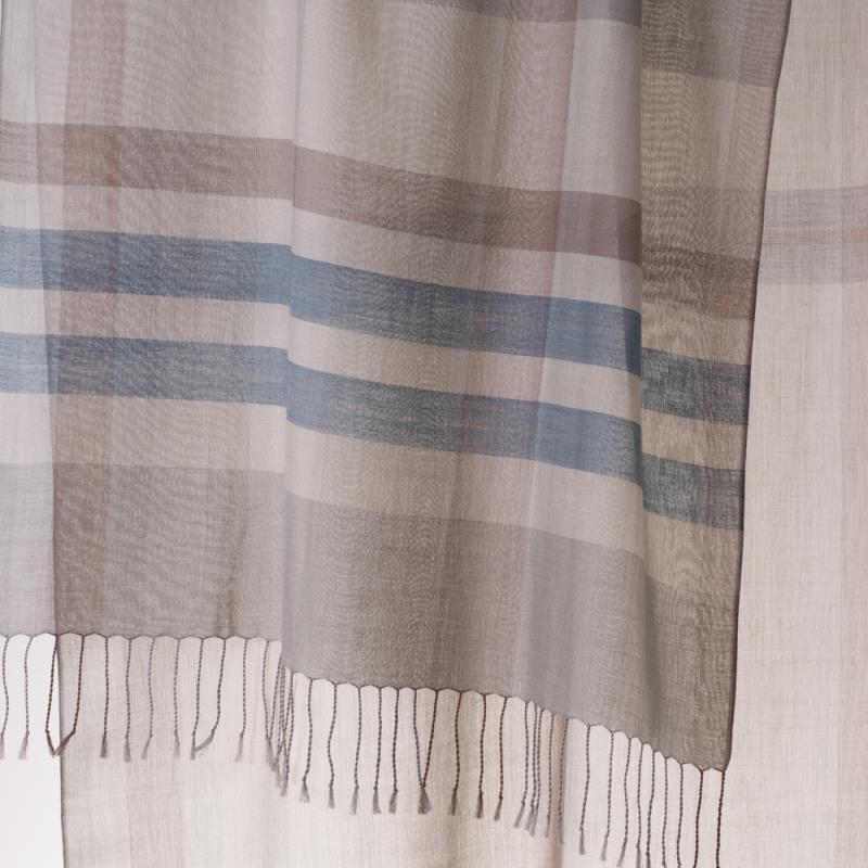 【アトリエシムラ】《植物染料で染織したストール》色合わせストール（穀雨(こくう)）