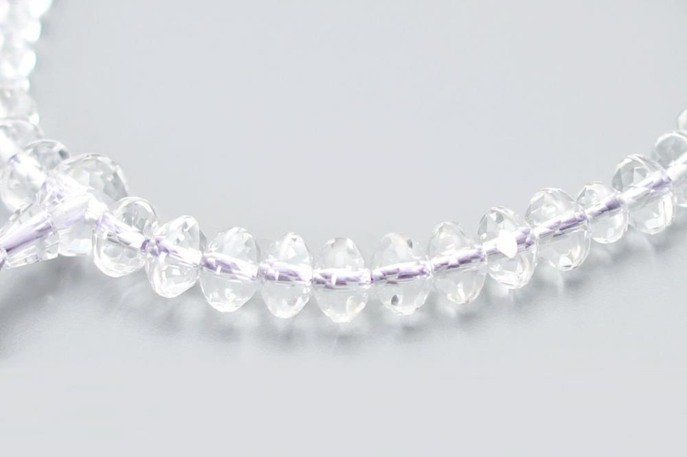 【京念珠】 水晶 スターシェイプカット 正絹松風頭房【土屋念珠店/女性用/レディース/念珠/略式/3724】