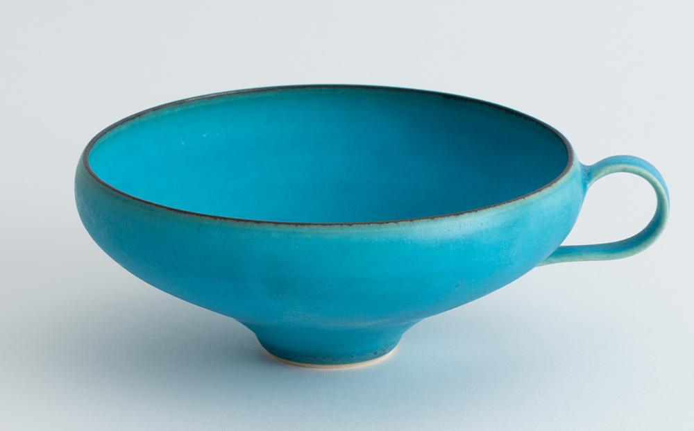 【瑞光窯-ZUIKOU-】スープカップ(ターコイズブルー/青)［ 京都 京焼 陶磁器 清水焼 窯元 マグカップ サラダボウル 鉢 180ml 適量サイズ おしゃれ 人気 おすすめ 食器 シンプル お取り寄せ 通販 送料無料 ふるさと納税 ］