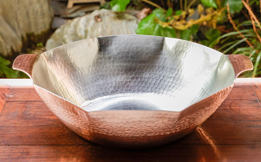 【八木庖丁店】手打ち銅製 八角水煮鍋(尺)