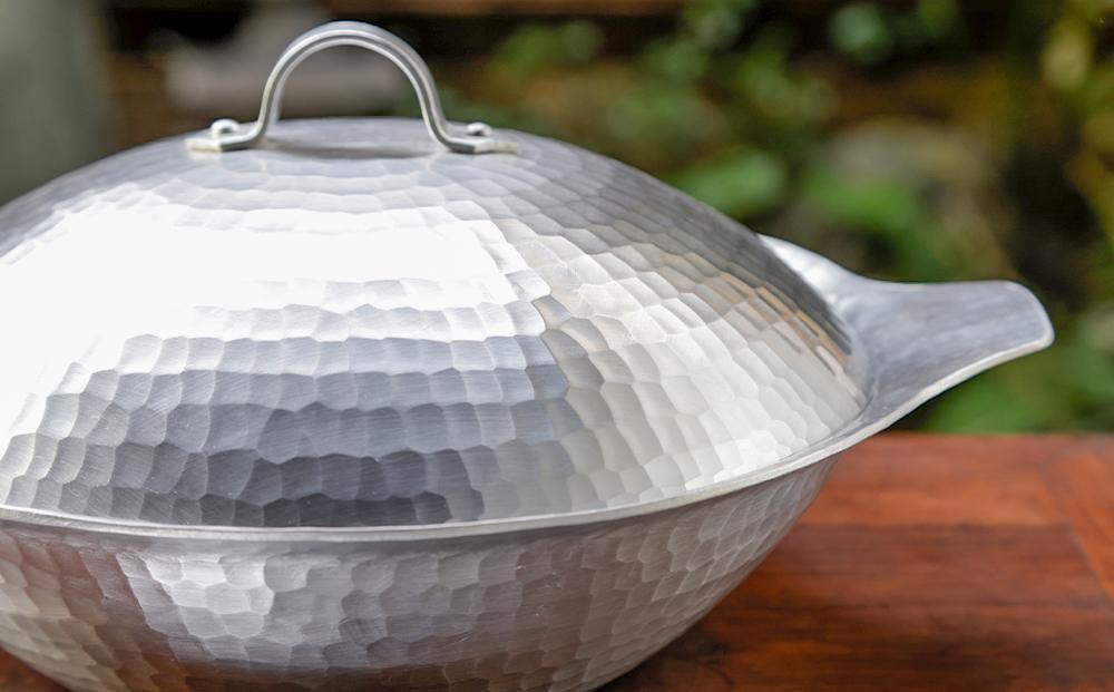 【八木庖丁店】手打ちアルミ製 よせ鍋(9寸)