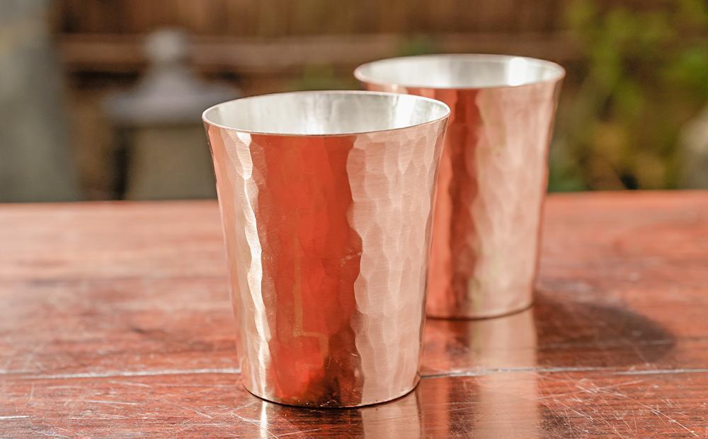 【八木庖丁店】手打ち銅製 ぐい呑み(ペア)