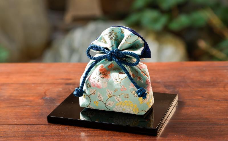 【石黒香舗】匂い袋 部屋用 置き型巾着大 （ミントグリーン）