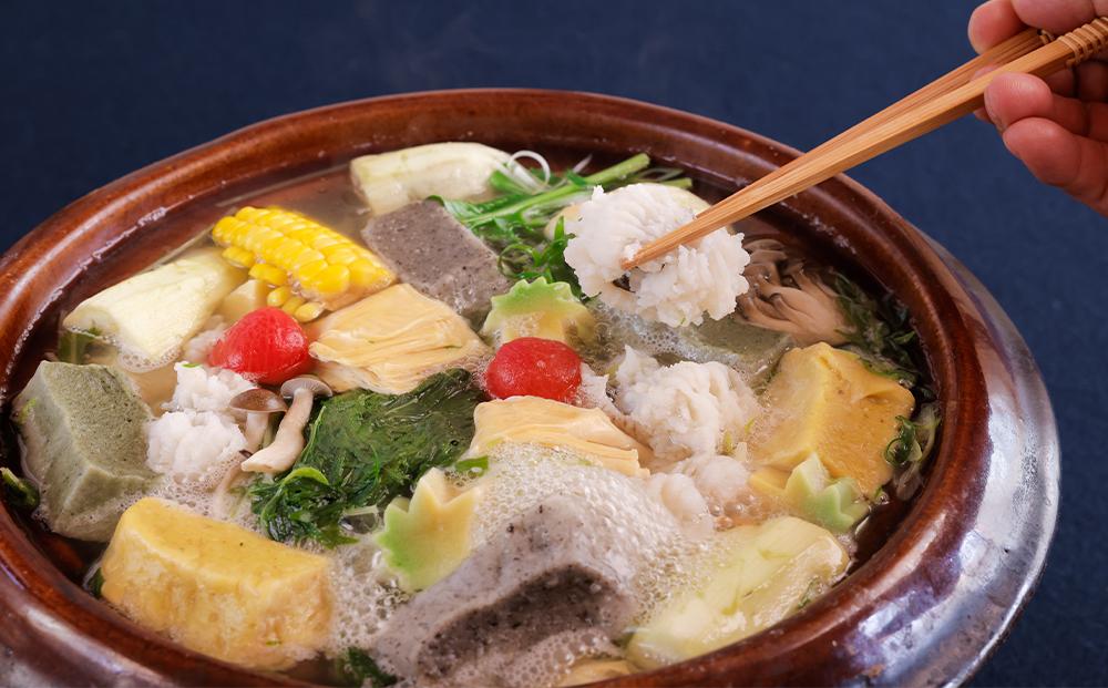 【京料理かじ】《11/30まで》京風鱧しゃぶ鍋(2人前)［ 京都 料亭 人気 おすすめ 鍋 しゃぶしゃぶ お取り寄せ 通販 送料無料 ふるさと納税 ］