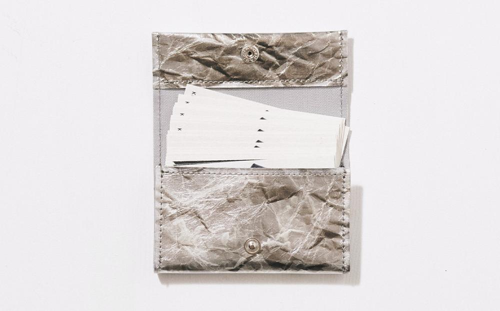 【KENTO HASHIGUCHI × 伝統工芸士】手もみ銀箔 30枚カードケース（マチあり）