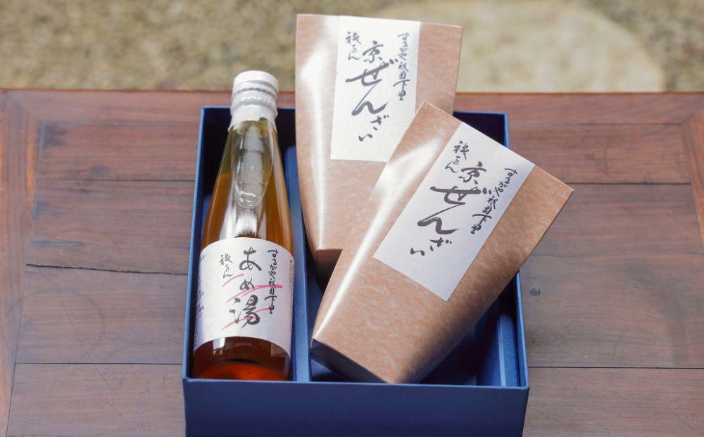 【するがや祇園下里】あめ湯(ひやしあめ)濃縮 1本＋京ぜんざい 2袋