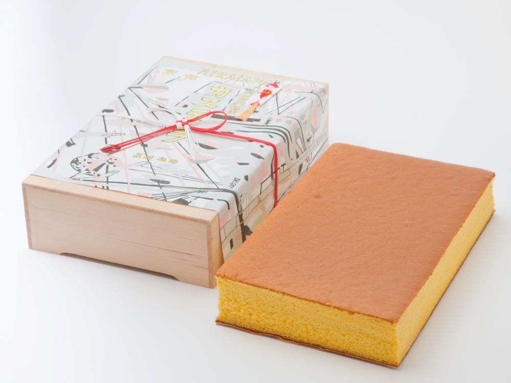 【越後家多齢堂】 カステイラ木箱入 22×36cm