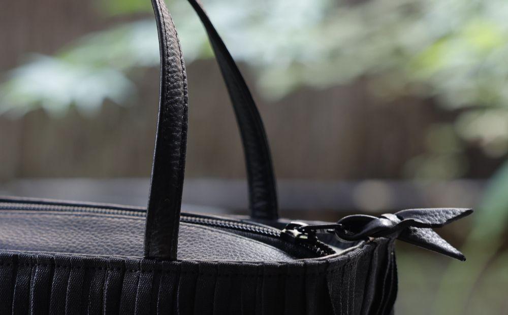 【岩則京遊(株)】畳縁バッグ 和バッグMini《黒》