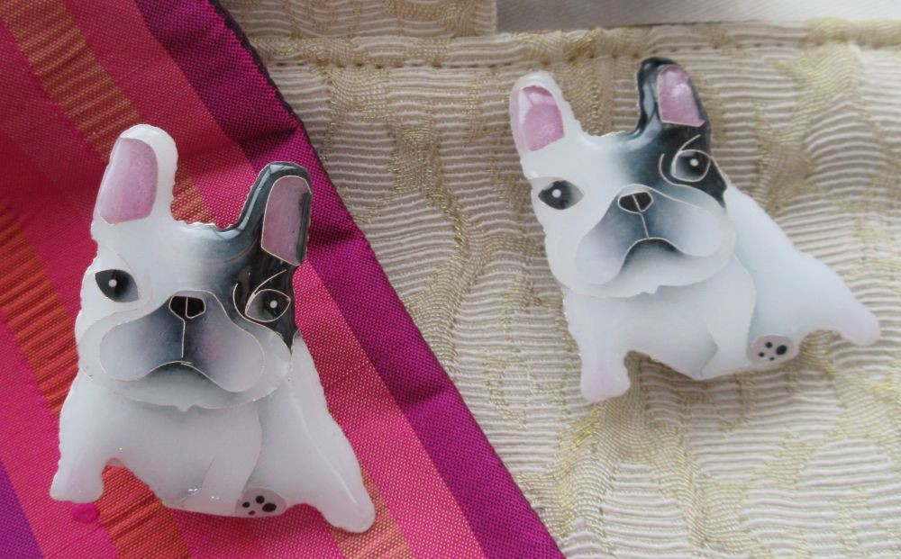 【ヒロミ・アート】フレンチブルドッグブローチ(パンチ) [ 京都 嵐山 東山 京七宝 純銀製 犬 人気 おすすめ 装飾品 かわいい ギフト プレゼント お取り寄せ 通販 送料無料 ふるさと納税 ]