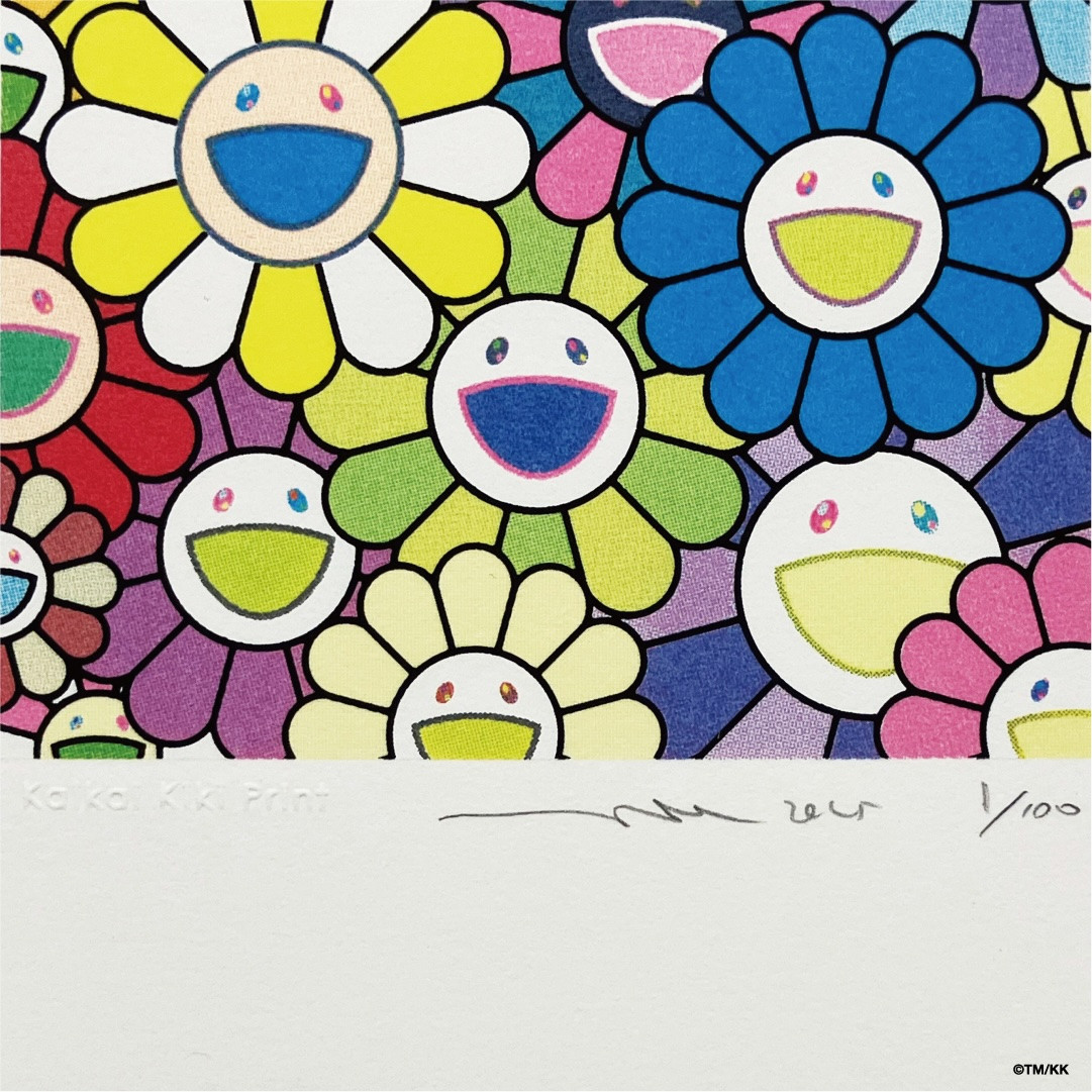 【ふるさと納税限定セット】版画「お花の短冊 レインボー」シリアルNo.入り限定カード付き［ 京都 村上隆 カイカイキキ アーティスト 大人気 レア トレカ カード おしゃれ かわいい アート 現代美術 人気 おすすめ 通販 送料無料 ふるさと納税 ］