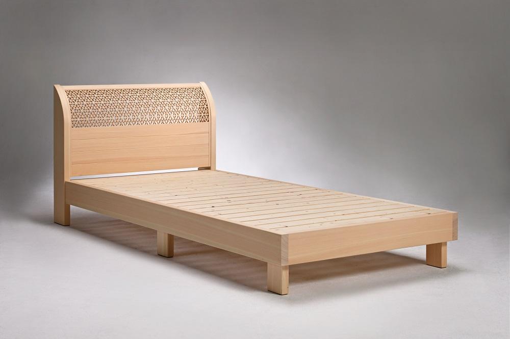 【村山木工】組子ベッド（シングルベッド）
