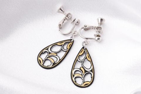 【中嶋象嵌】透かし唐草イヤリング