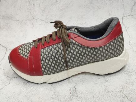 【ネーカーズ】【Tie a bond】西陣織スニーカー（赤）〈23cm〉