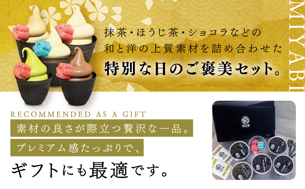 【坂の駅 栄山堂】京華ソフト～雅～ソフトクリーム5種詰め合わせ｜京都 清水 老舗 スイーツ店 アイス ギフト 人気セット [ 京のソフトクリーム5種セット 濃厚抹茶 ほうじ茶 ロイヤルバニラ ロイヤルショコラ 豆乳バニラ 人気 おすすめ アイス スイーツ お菓子 デザート ギフト プレゼント お取り寄せ 通販 送料無料 ふるさと納税 ]