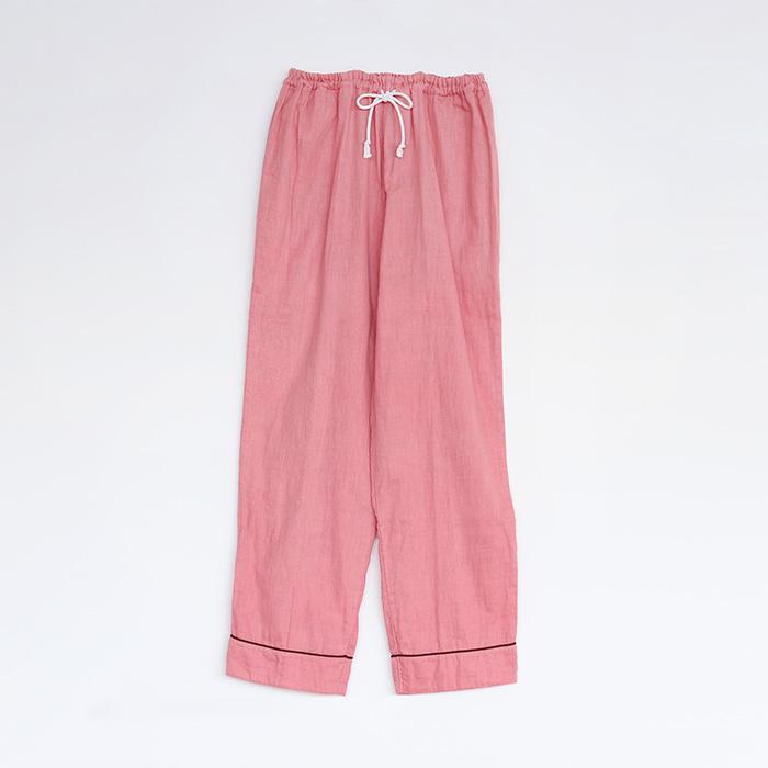 【大東寝具】京和晒綿紗 ガーゼパジャマ 2重合わせ 草木染め≪さんご≫ LLサイズ（男女兼用）［ 京都 寝具 老舗 パジャマ 人気 おすすめ ガーゼ 快眠 健康 やわらかい お取り寄せ 通販 送料無料 ふるさと納税 ］