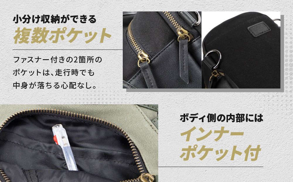【デグナー】チョークバッグ[W-116A]【ブラック】［ 京都 バイクギア バッグ 鞄 かばん 人気 おすすめ 革 レザー ツーリング ライダー バイカー バイク ブランド メーカー ギア パーツ ］
